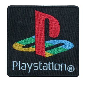 3/$15: Play Station Retro Logo Embroidered Iron on Sew on Patch